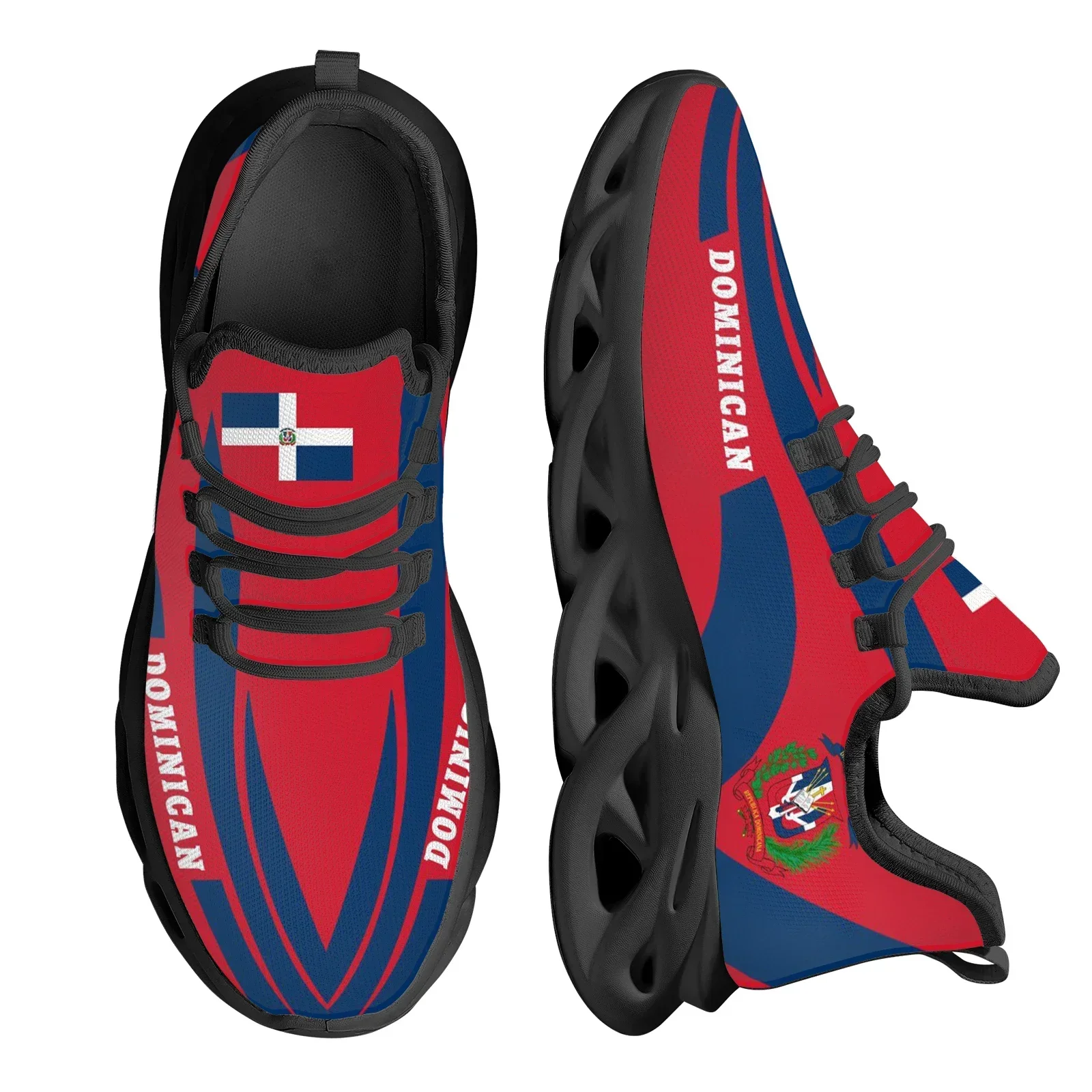 Scarpe con Bandiera Dominicana - Knit Fabric Lace Up Sneakers recensione e prezzo