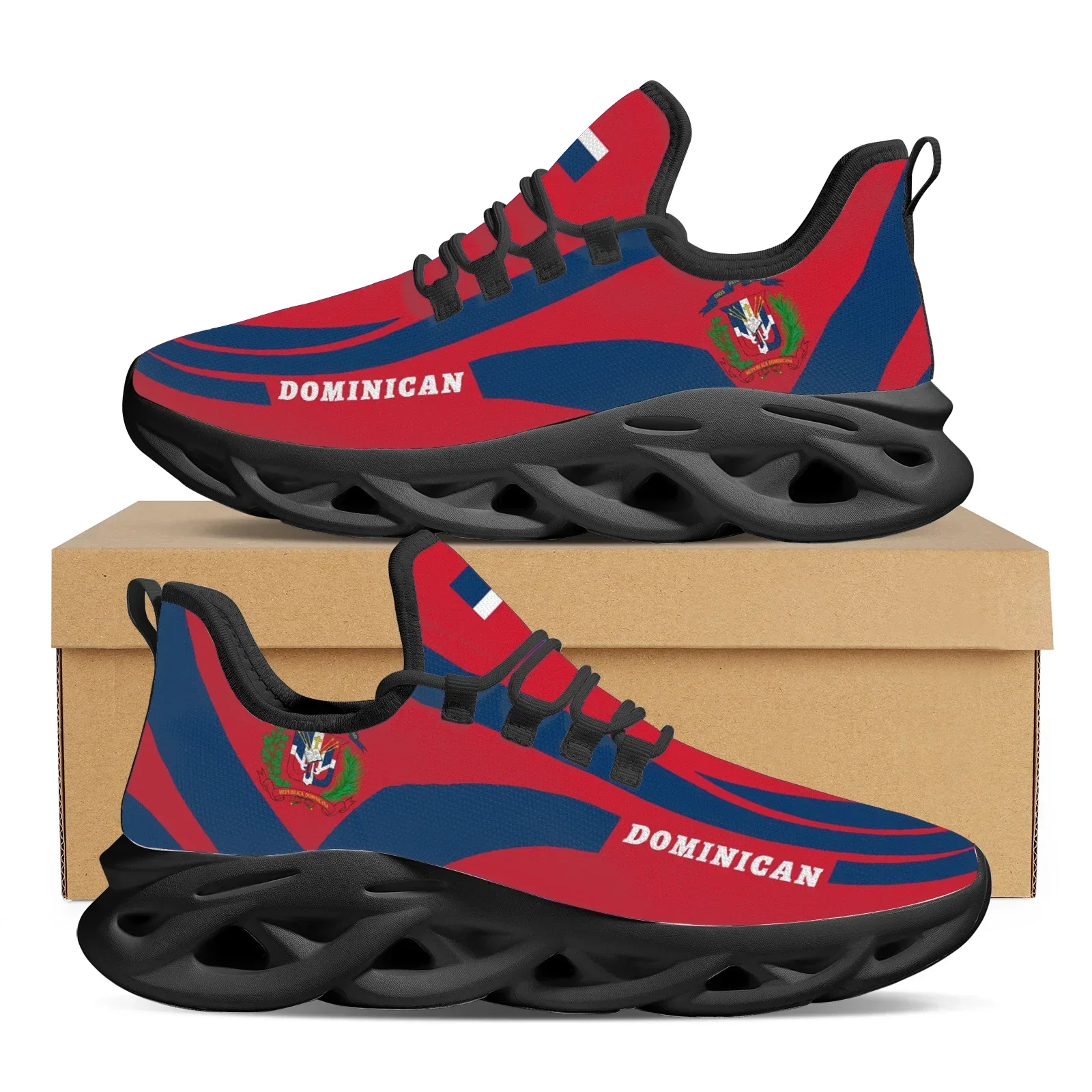 Scarpe con Bandiera Dominicana - Knit Fabric Lace Up Sneakers recensione e prezzo