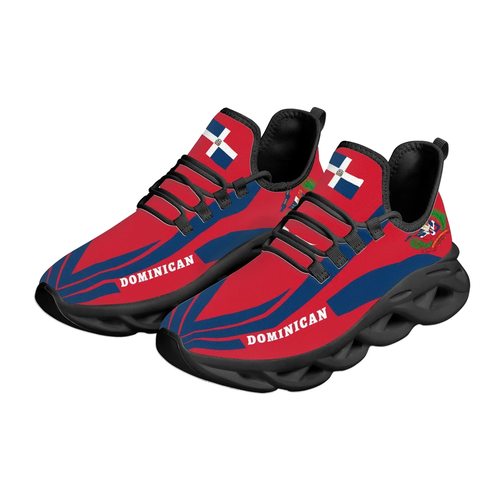 Scarpe con Bandiera Dominicana - Knit Fabric Lace Up Sneakers recensione e prezzo