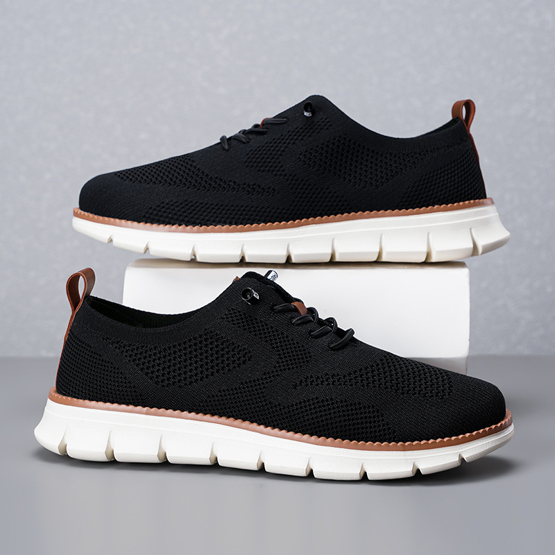 Nuove Scarpe da Passeggio Casu - Knit Fabric Lace Up Sneakers recensione e prezzo