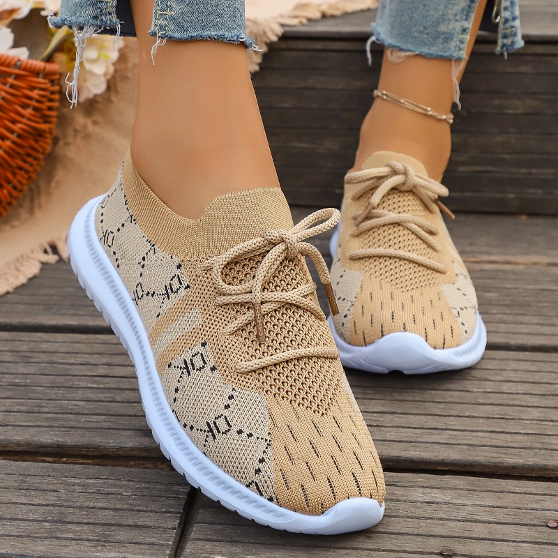 2026 Nuove Sneakers da Donna c - Knit Fabric Lace Up Sneakers recensione e prezzo